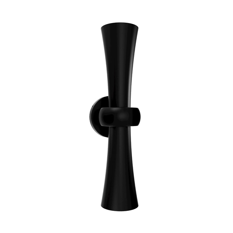 WAC Lighting Fido 24in 3-Light Outdoor Wall Sconce | Modern Black Aluminum and White Silicone | Covered Patio & Entryway | 5 x 7 x 24 | Model WSW106624-BK