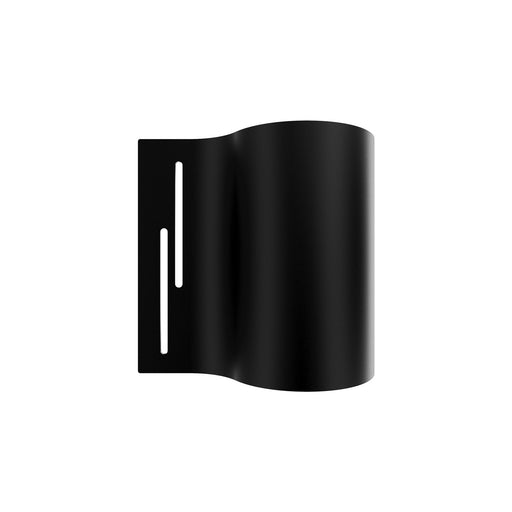 WAC Lighting Swivet 2-Light 12in Outdoor Wall Sconce | Modern Black Aluminum and PC Diffuser | Covered Patio & Entryway | 12 x 3 x 12 | Model WSW111612-BK