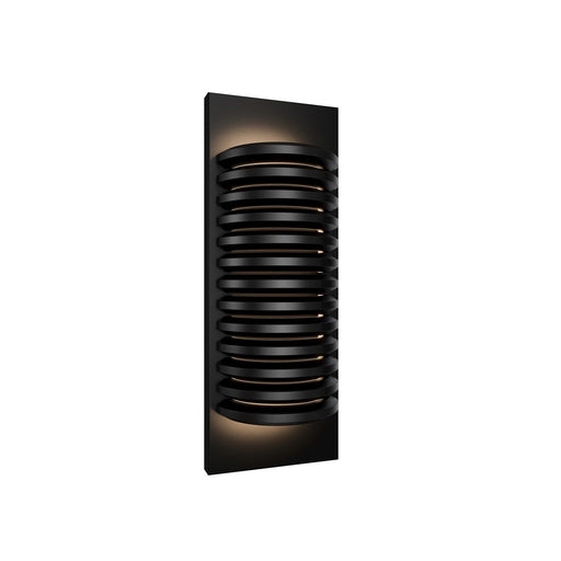 WAC Lighting Loome 1-Light Outdoor Wall Sconce | Modern Black Aluminum and Acrylic Diffuser | Covered Patio & Entryway | 6 x 3.5 x 16 | Model WSW112616-BK