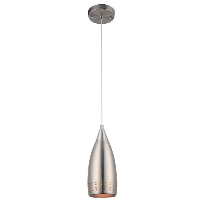 Westinghouse Percy 1 Light Pendant, Brushed Nickel/Metal Shade - 6101300