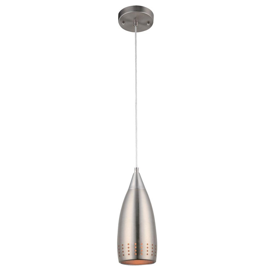 Westinghouse Percy 1 Light Pendant, Brushed Nickel/Metal Shade - 6101300