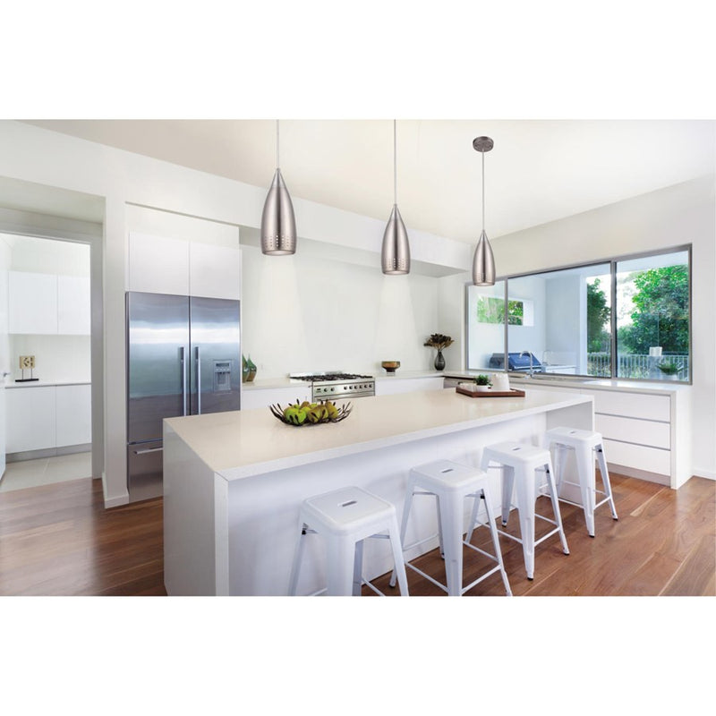 Westinghouse Percy 1 Light Pendant, Brushed Nickel/Metal Shade