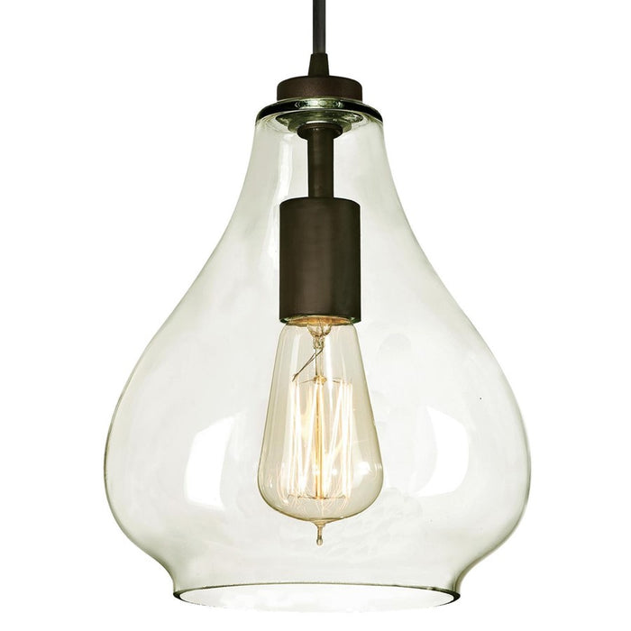 Westinghouse Wes 1 Light Pendant, Oil Rubbed Bronze/Clear Glass