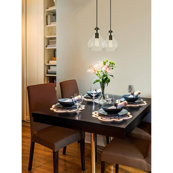 Westinghouse Wes 1 Light Pendant, Oil Rubbed Bronze/Clear Glass