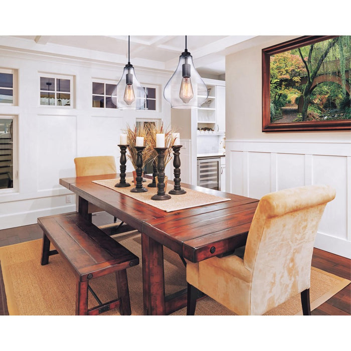 Westinghouse Wes 1 Light Pendant, Oil Rubbed Bronze/Clear Glass