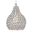 Westinghouse Kelcie 1Lt Pendant, Brushed Nickel/Crystal Jewel Shade