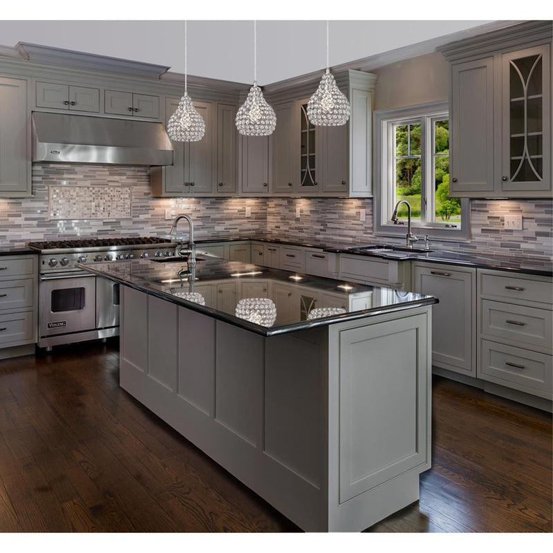 Westinghouse Kelcie 1Lt Pendant, Brushed Nickel/Crystal Jewel Shade