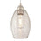 Westinghouse Carsley 1Lt Pendant, Brushed Nickel/Clear Crackle Glass