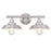 Westinghouse Iron Hill 2 Light Wall Light, Brushed Nickel/Metal Shades - 6110300
