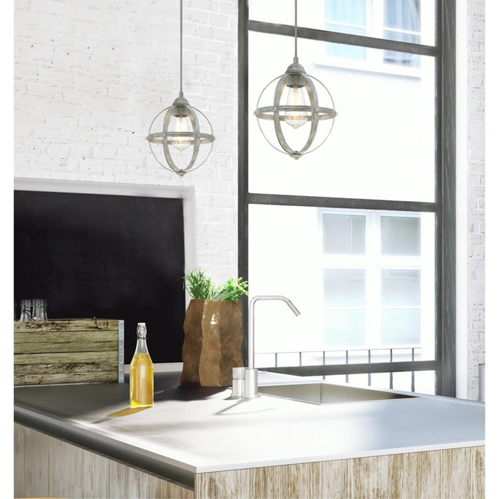 Westinghouse Stella Mira 1 Light Pendant, Antique Ash