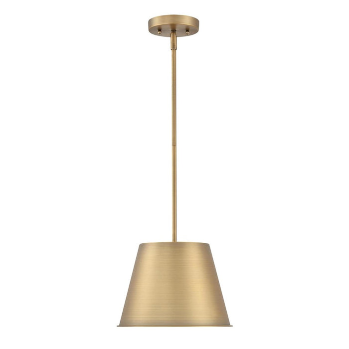 Westinghouse Derose 1 Light Pendant, Brushed Brass/Metal Shade