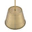 Westinghouse Derose 1 Light Pendant, Brushed Brass/Metal Shade
