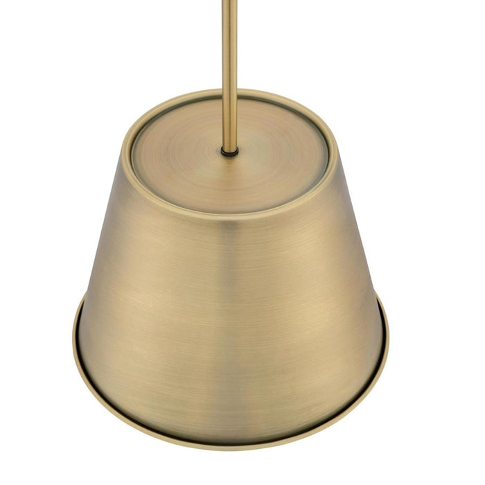 Westinghouse Derose 1 Light Pendant, Brushed Brass/Metal Shade