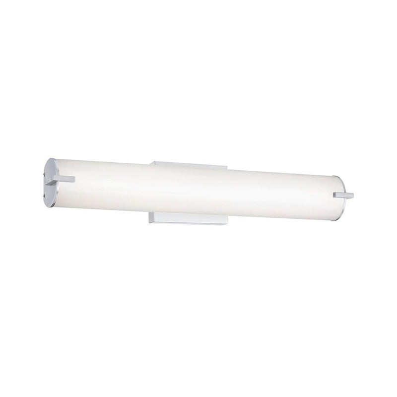 Westinghouse Ashwin 25in 1-Light LED Wall Sconce | Transitional Brushed Nickel Frosted Acrylic | Bathroom Vanity & Hallway | Model 6112100