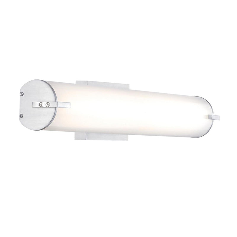 Westinghouse Ashwin 25in 1-Light LED Wall Sconce | Transitional Brushed Nickel Frosted Acrylic | Bathroom Vanity & Hallway | Model 6112100