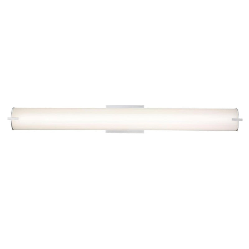 Westinghouse Ashwin 36in 1-Light LED Wall Sconce | Transitional Brushed Nickel Frosted Acrylic | Bathroom Vanity & Hallway | Model 6112200