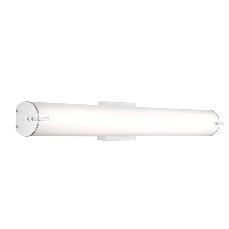 Westinghouse Ashwin 36in 1-Light LED Wall Sconce | Transitional Brushed Nickel Frosted Acrylic | Bathroom Vanity & Hallway | Model 6112200