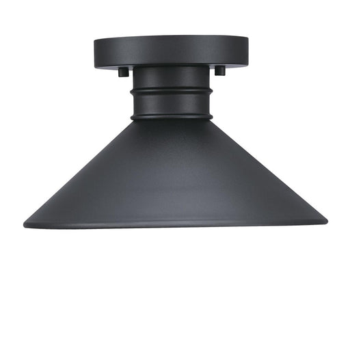 Westinghouse Watts Creek 1 Light SemiFlush, Textured Black/Metal Shade