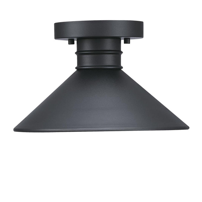 Westinghouse Watts Creek 1 Light SemiFlush, Textured Black/Metal Shade