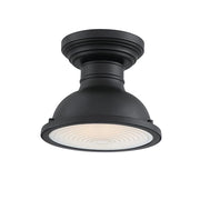 Westinghouse Orson 1Lt SemiFlush, Textured Black/Frosted Prism Lens - 6113200