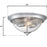 Westinghouse Basset 2 Light Flush, Brushed Nickel/Clear Seeded Glass