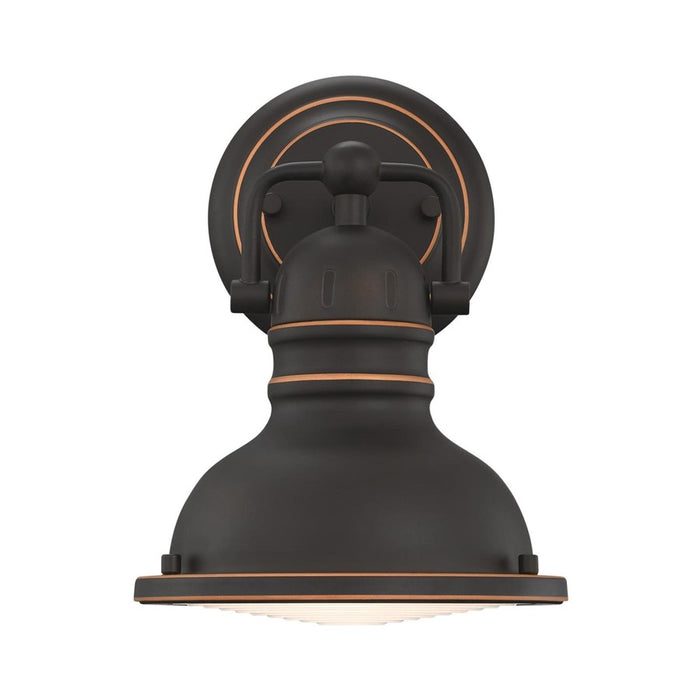 Westinghouse Boswell 1 Light Wall Light, Bronze/Frosted Prismatic Lens