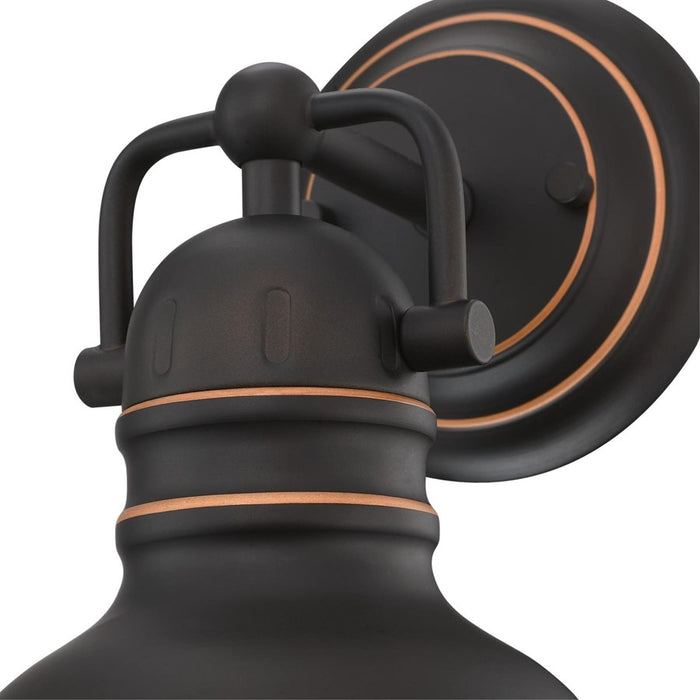 Westinghouse Boswell 1 Light Wall Light, Bronze/Frosted Prismatic Lens