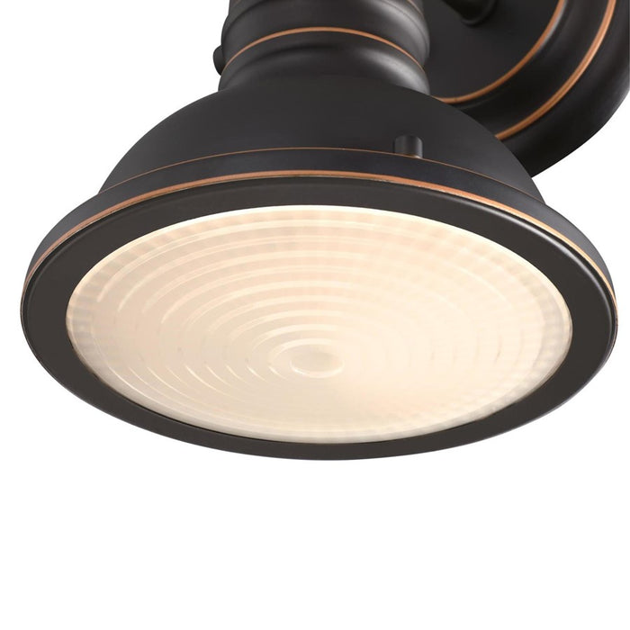 Westinghouse Boswell 1 Light Wall Light, Bronze/Frosted Prismatic Lens