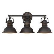 Westinghouse Boswell 3 Light Wall Light, Bronze/Frosted Prismatic Lens - 6116200