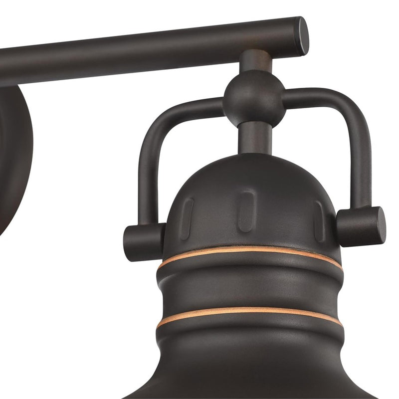 Westinghouse Boswell 3 Light Wall Light, Bronze/Frosted Prismatic Lens