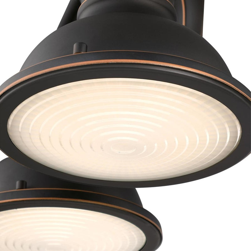 Westinghouse Boswell 3 Light Wall Light, Bronze/Frosted Prismatic Lens