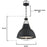 Westinghouse Bartley 1 Light Pendant, Matte Black/Pewter, Cage Shade