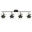 Westinghouse Boswell 4 Light Flush, Oil Rubbed Bronze/Metal Shades - 6116800
