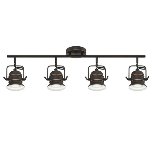 Westinghouse Boswell 4 Light Flush, Oil Rubbed Bronze/Metal Shades - 6116800