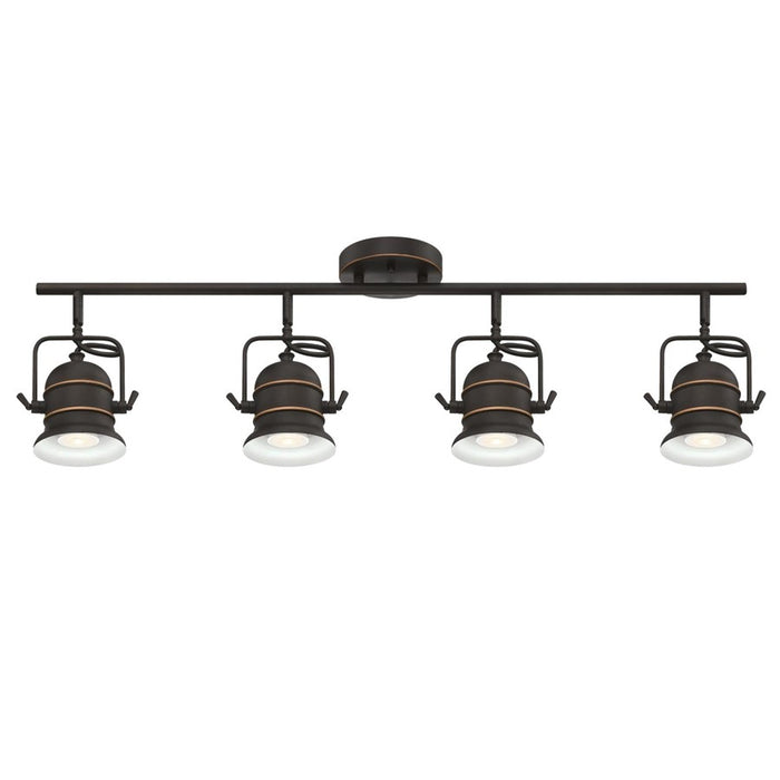Westinghouse Boswell 4 Light Flush, Oil Rubbed Bronze/Metal Shades - 6116800