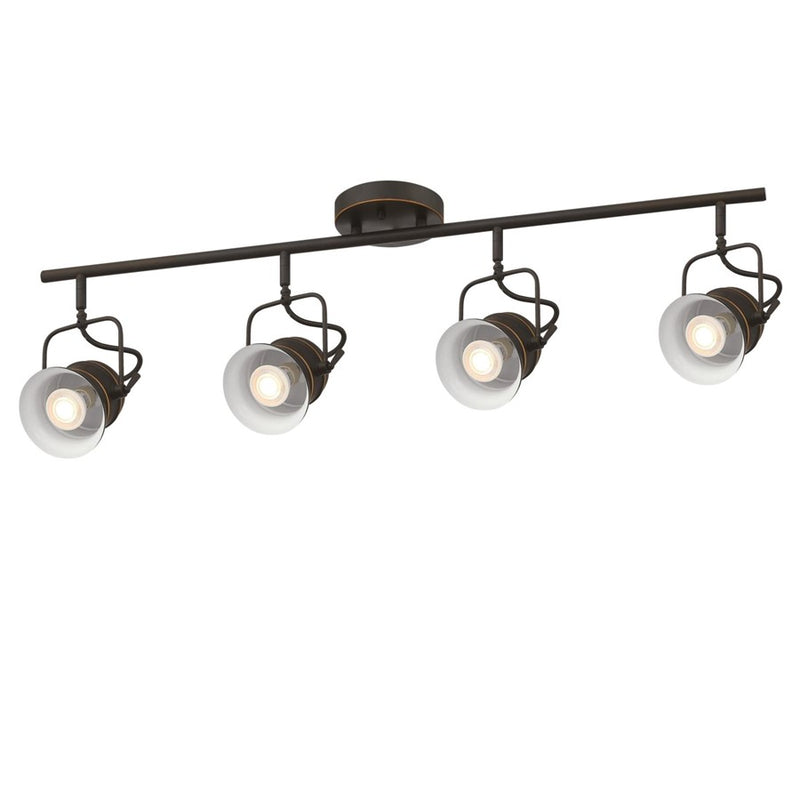 Westinghouse Boswell 4 Light Flush, Oil Rubbed Bronze/Metal Shades