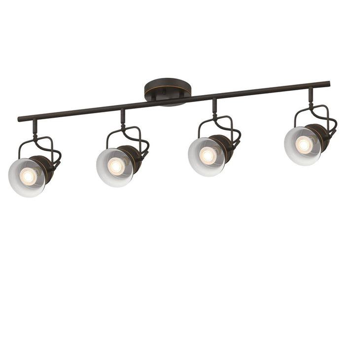 Westinghouse Boswell 4 Light Flush, Oil Rubbed Bronze/Metal Shades