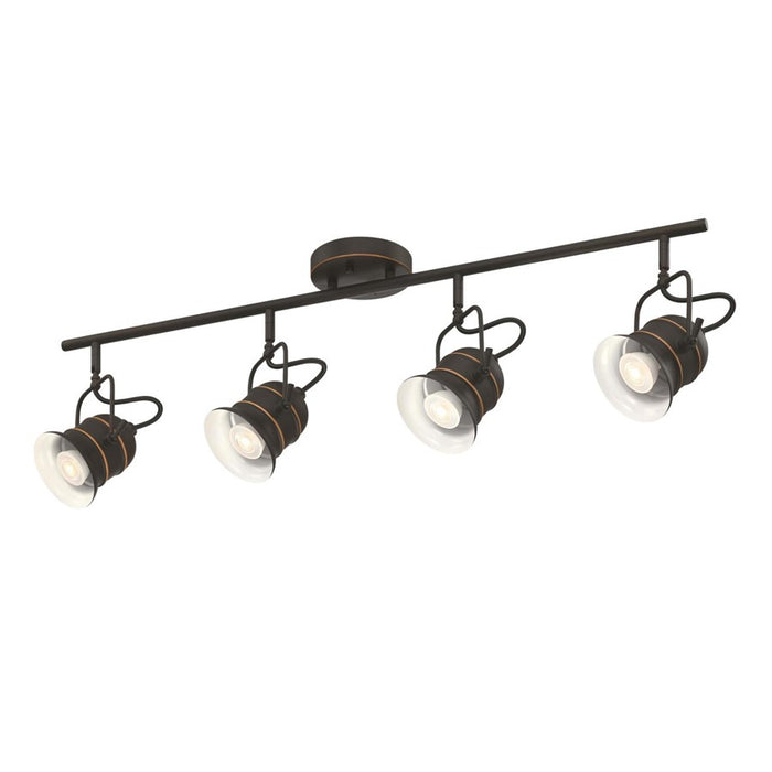 Westinghouse Boswell 4 Light Flush, Oil Rubbed Bronze/Metal Shades