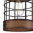 Westinghouse Langston 1 Light Pendant, Matte Black/Barnwood/Cage Shade