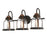 Westinghouse Cindy 3 Light Wall Light, Bronze/Barnwood/Clear Seeded