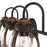 Westinghouse Cindy 3 Light Wall Light, Bronze/Barnwood/Clear Seeded
