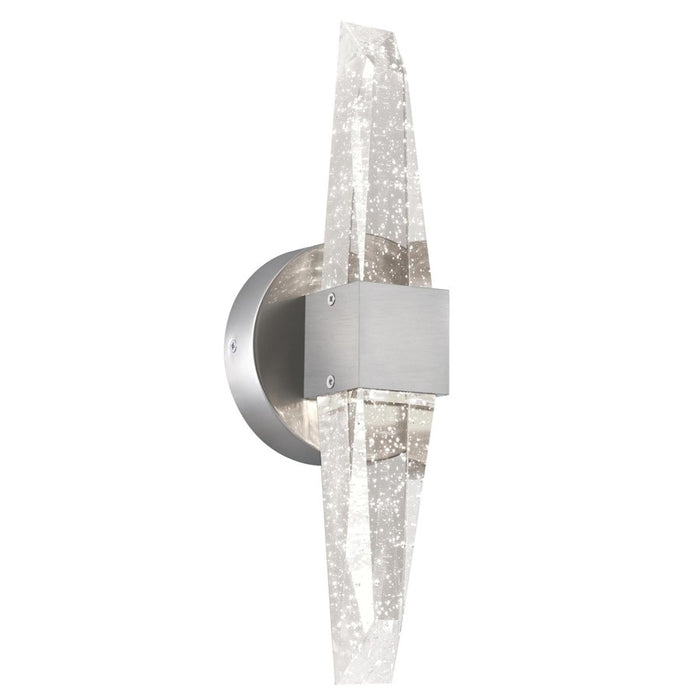 Westinghouse Cava 1 Light Wall Light, Brushed Nickel/Bubble Glass - 6118300