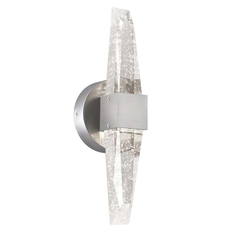 Westinghouse Cava 1 Light Wall Light, Brushed Nickel/Bubble Glass - 6118300