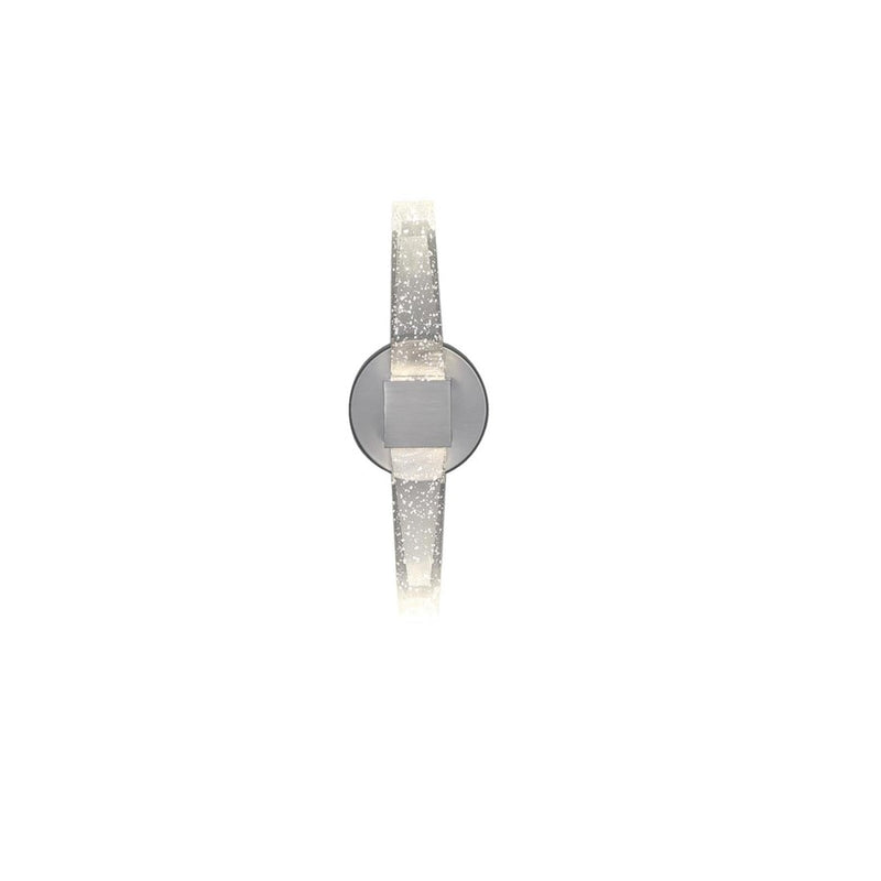 Westinghouse Cava 15in 1-Light Wall Sconce | Contemporary Brushed Nickel and Bubble Glass | Bathroom & Bedroom Accent | 1150 Lumens | Model 6118300