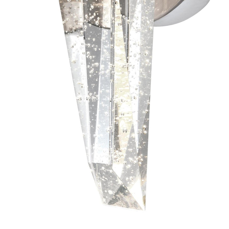 Westinghouse Cava 15in 1-Light Wall Sconce | Contemporary Brushed Nickel and Bubble Glass | Bathroom & Bedroom Accent | 1150 Lumens | Model 6118300