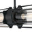 Westinghouse Marlowe 2 Light Pendant, Matte Black/Clear Ribbed Glass