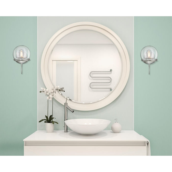 Westinghouse Marla 1 Light Wall Light, Brushed Nickel/Clear Glass