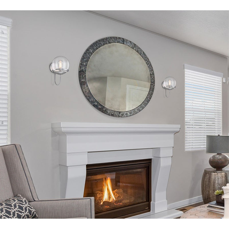 Westinghouse Marla 1 Light Wall Light, Brushed Nickel/Clear Glass
