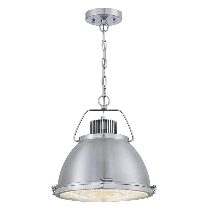 Westinghouse Danzig 1Lt Pendant, Brushed Nickel/Clear Prismatic Lens - 6119400