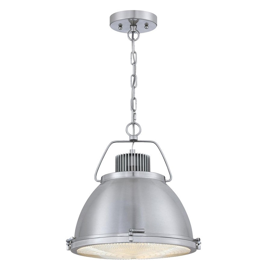 Westinghouse Danzig 1Lt Pendant, Brushed Nickel/Clear Prismatic Lens - 6119400